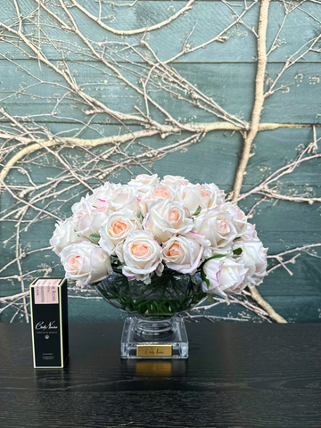 Côte Noire Luxury Centerpiece - Blush Rose Buds-Local NZ Florist -The Wild Rose | Nationwide delivery, Free for orders over $100 | Flower Delivery Auckland