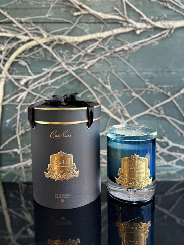 Côte Noire Pink Champagne Luxury Candle - Navy Glass-Local NZ Florist -The Wild Rose | Nationwide delivery, Free for orders over $100 | Flower Delivery Auckland