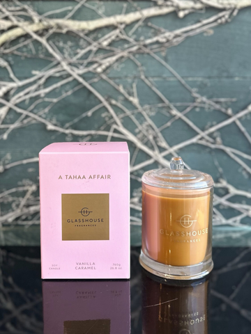 Glasshouse A Tahaa Affair 760g Candle-Local NZ Florist -The Wild Rose | Nationwide delivery, Free for orders over $100 | Flower Delivery Auckland