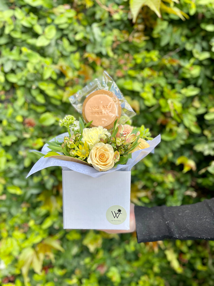 You are Amazing Mini Posies With Cookie-Local NZ Florist -The Wild Rose | Nationwide delivery, Free for orders over $100 | Flower Delivery Auckland