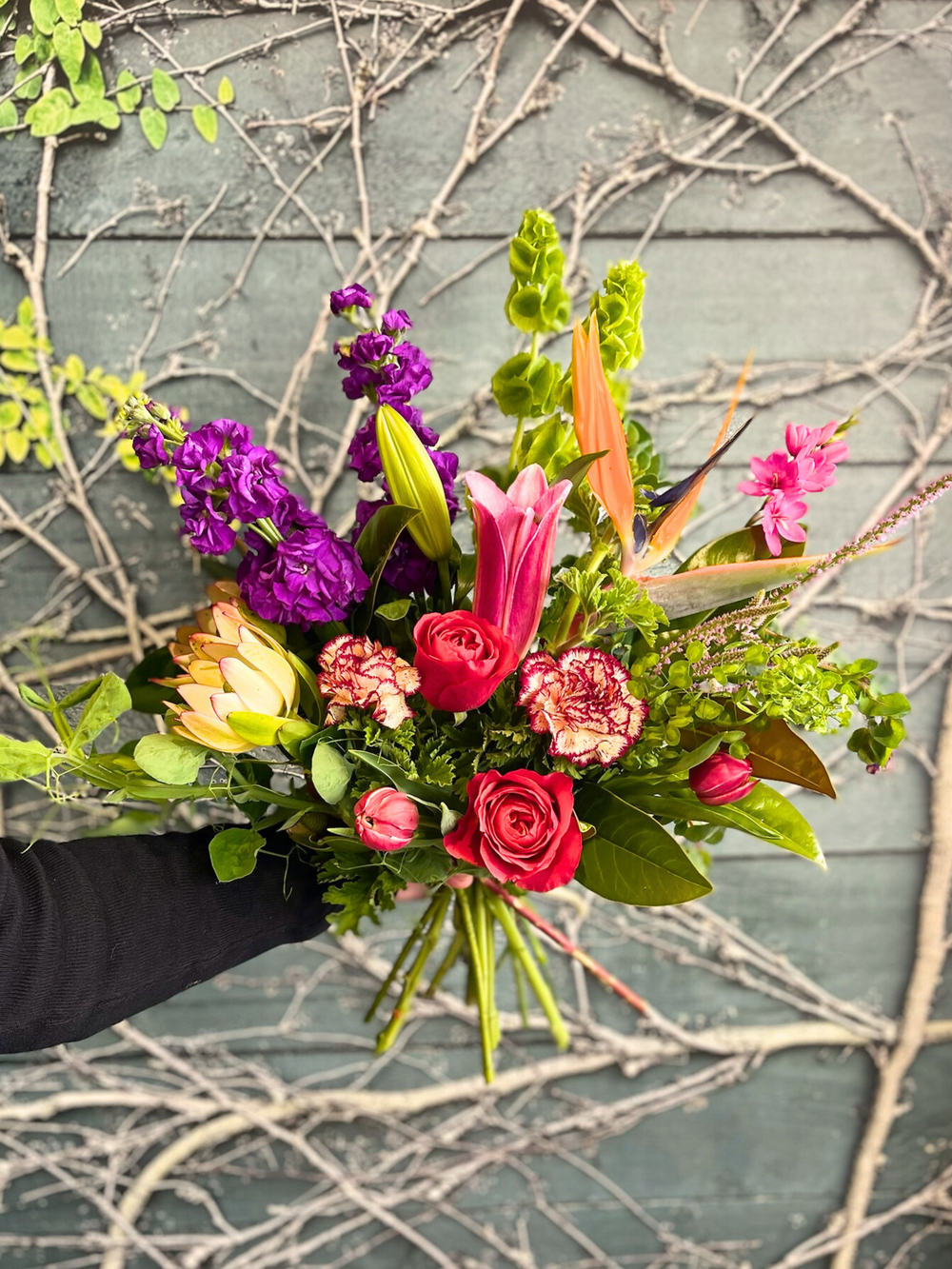 Florists Choice Bouquet | Get our Lush Pinks bouquet or any of our other bouquets, dried flowers, flower gift boxes delivered 7 days in Auckland. Order by 12pm for same day delivery.