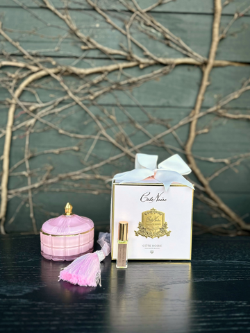 Côte Noire Small Pink Champagne Art Deco Candle-Local NZ Florist -The Wild Rose | Nationwide delivery, Free for orders over $100 | Flower Delivery Auckland