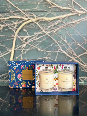 Glasshouse Fragrances Limited Edition Candle Duo-Local NZ Florist -The Wild Rose | Nationwide delivery, Free for orders over $100 | Flower Delivery Auckland