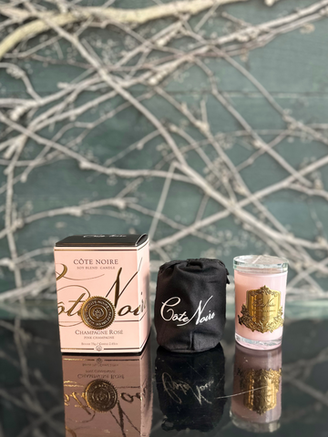 Côte Noire Pink Champagne Candle 75g - pink glass crystal lid-Local NZ Florist -The Wild Rose | Nationwide delivery, Free for orders over $100 | Flower Delivery Auckland