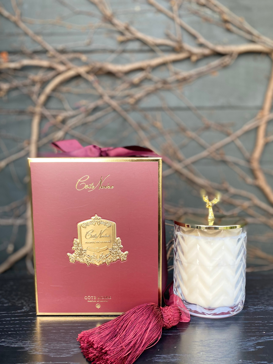 Côte Noire Herringbone Deer Candle-Local NZ Florist -The Wild Rose | Nationwide delivery, Free for orders over $100 | Flower Delivery Auckland