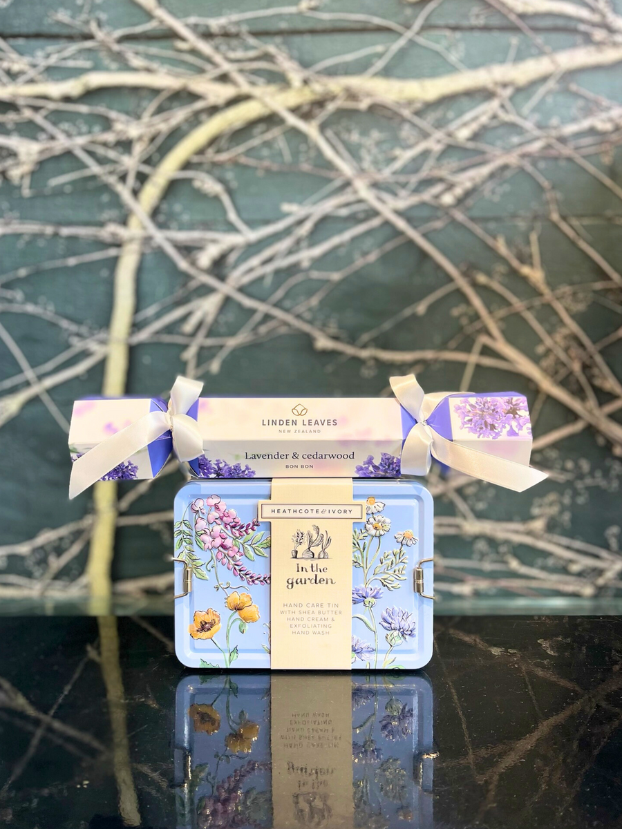 Heathcote & Ivory in the Garden Tin Bundle-Local NZ Florist -The Wild Rose | Nationwide delivery, Free for orders over $100 | Flower Delivery Auckland