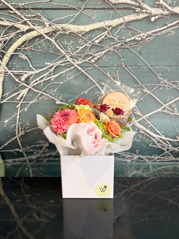 You are Amazing Mini Posies With Cookie-Local NZ Florist -The Wild Rose | Nationwide delivery, Free for orders over $100 | Flower Delivery Auckland