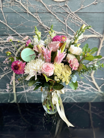 Birthday Bloom Bouquet With Free Cookie-Local NZ Florist -The Wild Rose | Nationwide delivery, Free for orders over $100 | Flower Delivery Auckland