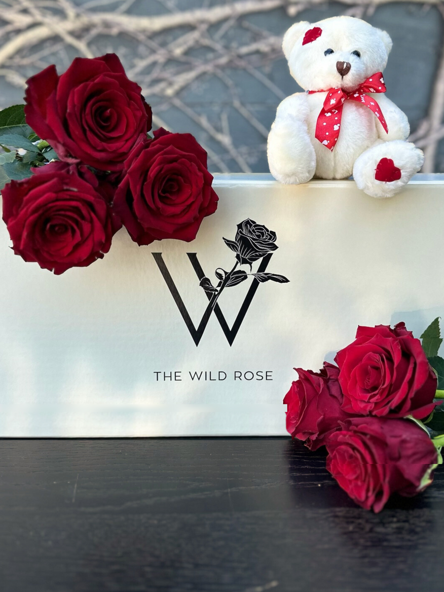 My Valentine Flower Gift Box-Local NZ Florist -The Wild Rose | Nationwide delivery, Free for orders over $100 | Flower Delivery Auckland