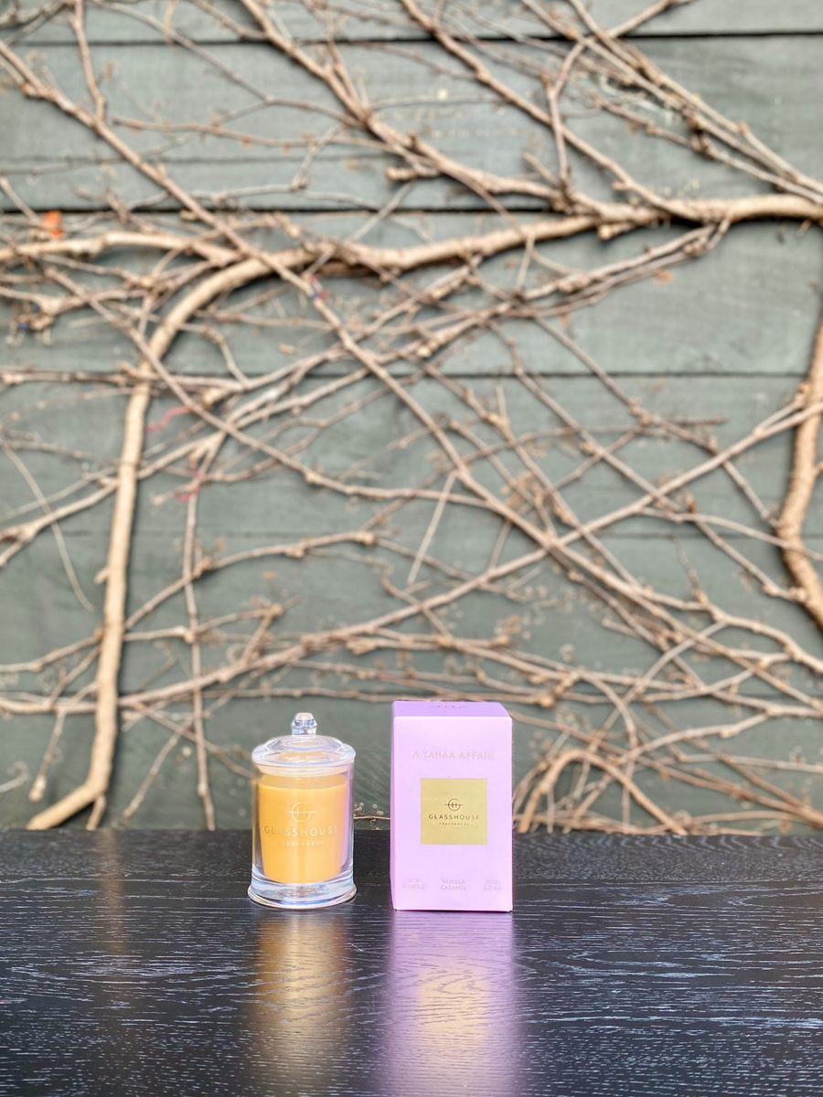 Glasshouse Candle 60g - A Tahaa Affair-Local NZ Florist -The Wild Rose | Nationwide delivery, Free for orders over $100 | Flower Delivery Auckland