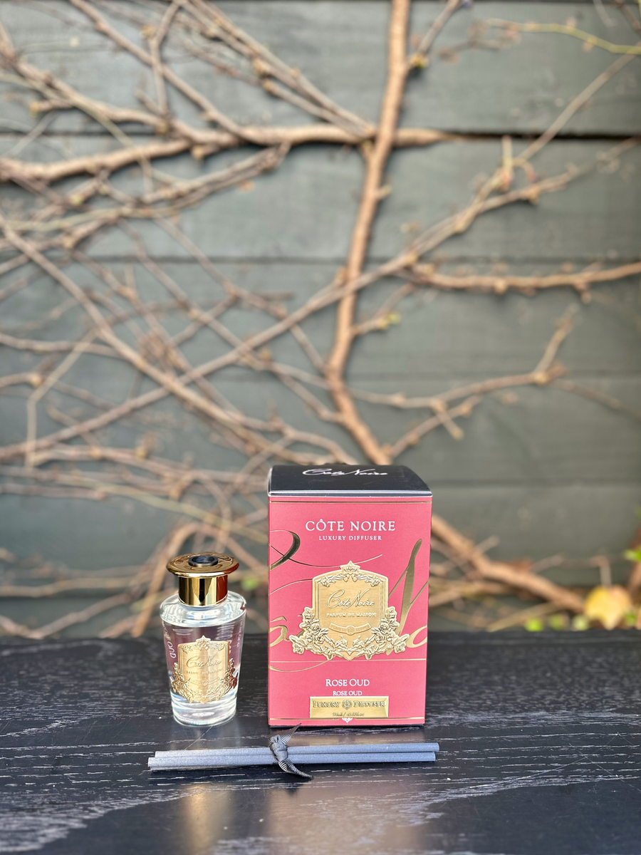 Côte Noire Rose Oud Votive Gold Diffuser 90ml-Local NZ Florist -The Wild Rose | Nationwide delivery, Free for orders over $100 | Flower Delivery Auckland