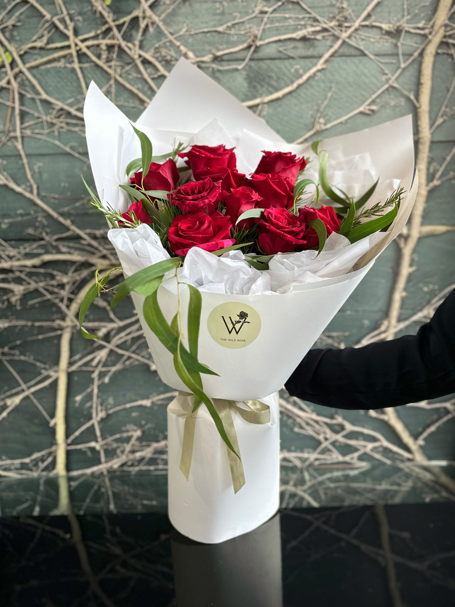 1 Dozen Red Roses-Local NZ Florist -The Wild Rose | Nationwide delivery, Free for orders over $100 | Flower Delivery Auckland