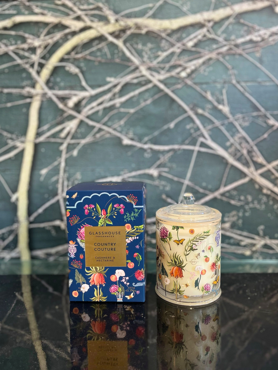 Glasshouse Couture Country Candle 380g-Local NZ Florist -The Wild Rose | Nationwide delivery, Free for orders over $100 | Flower Delivery Auckland