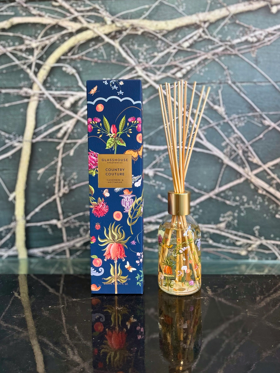 Glasshouse Country Couture Diffuser 250ml-Local NZ Florist -The Wild Rose | Nationwide delivery, Free for orders over $100 | Flower Delivery Auckland