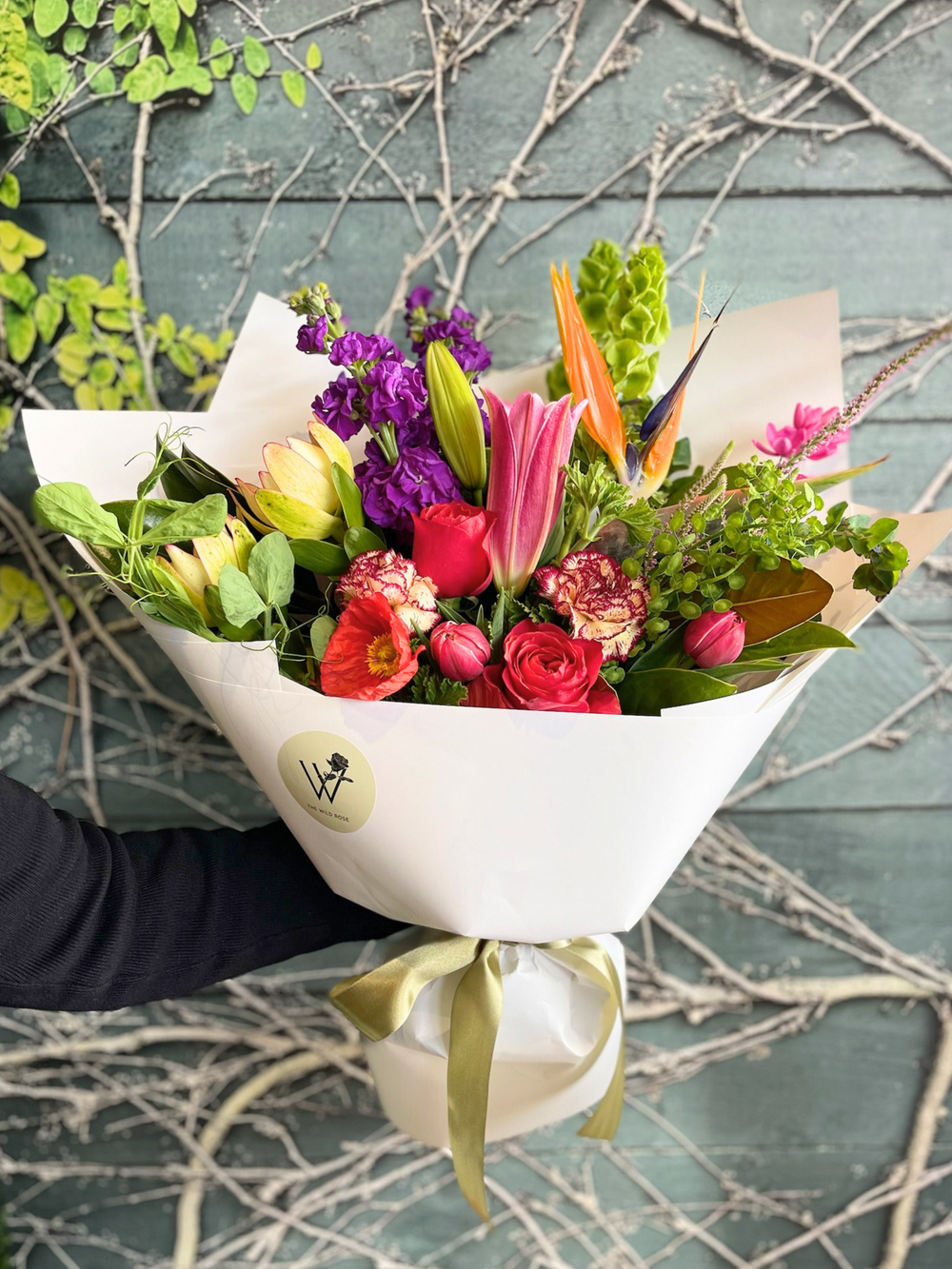 Florists Choice Bouquet | Get our Lush Pinks bouquet or any of our other bouquets, dried flowers, flower gift boxes delivered 7 days in Auckland. Order by 12pm for same day delivery.