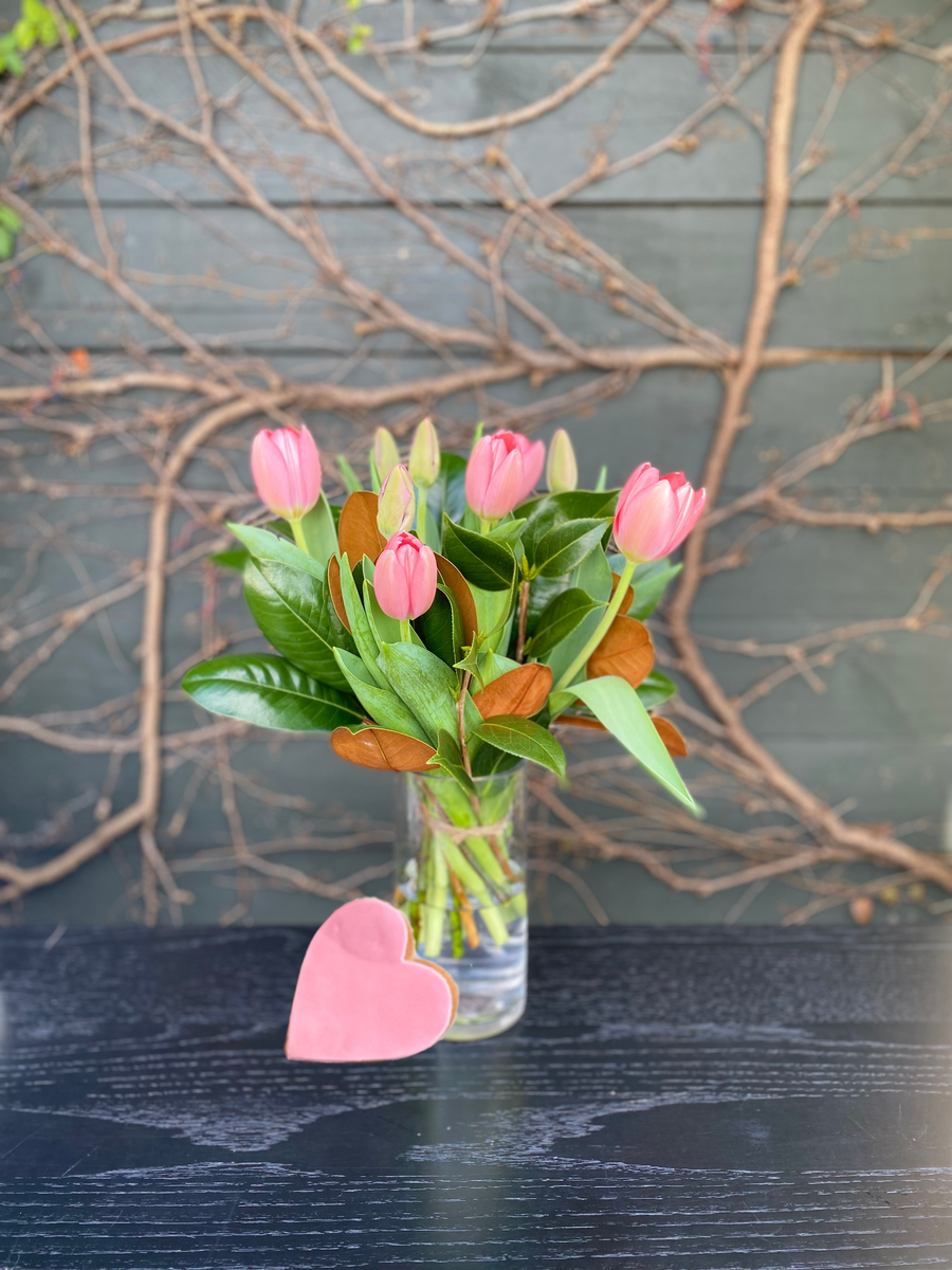 Tulips With Free Cookie-Local NZ Florist -The Wild Rose | Nationwide delivery, Free for orders over $100 | Flower Delivery Auckland