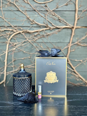 Côte Noire Grand Black Art Deco Candles-Local NZ Florist -The Wild Rose | Nationwide delivery, Free for orders over $100 | Flower Delivery Auckland