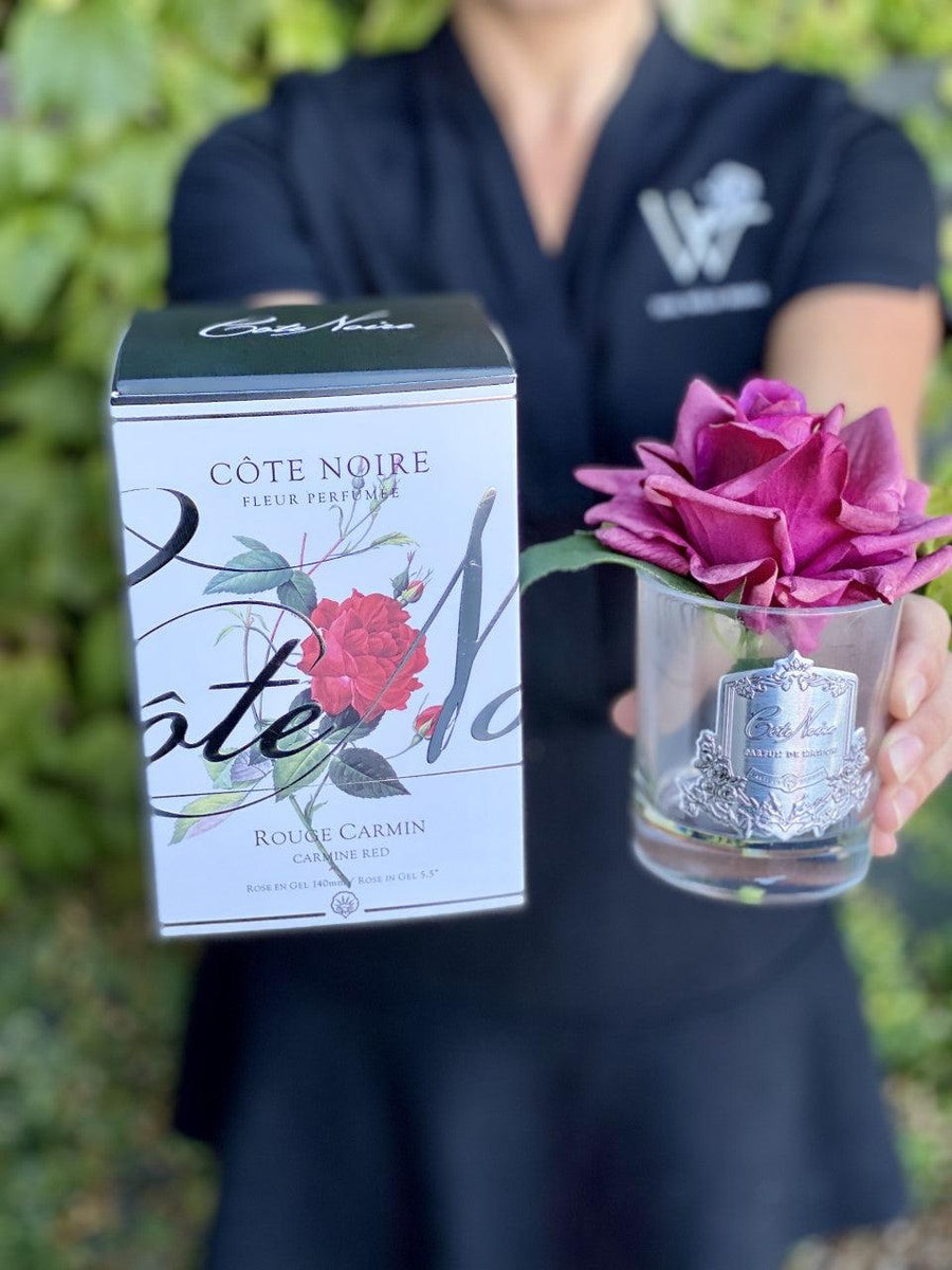 Côte Noire Perfumed Natural Touch French Rose - Carmine Red-Local NZ Florist -The Wild Rose | Nationwide delivery, Free for orders over $100 | Flower Delivery Auckland