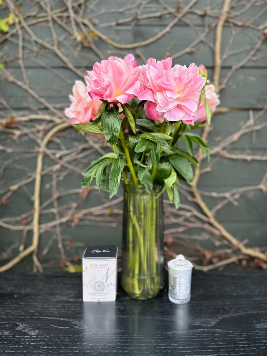 Peony Bouquet With A Free Candle-Local NZ Florist -The Wild Rose | Nationwide delivery, Free for orders over $100 | Flower Delivery Auckland