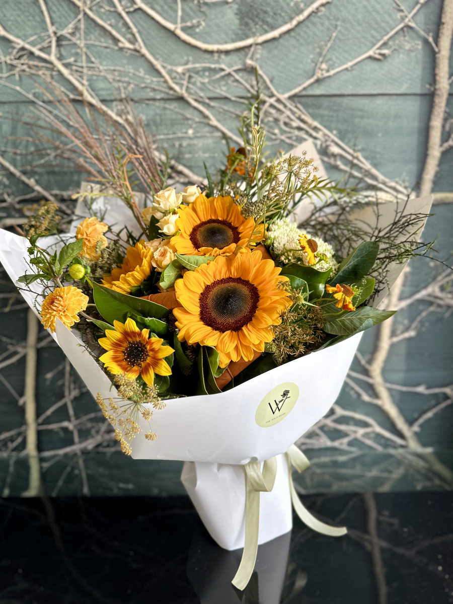 Summer Sunflower Bouquet-Local NZ Florist -The Wild Rose | Nationwide delivery, Free for orders over $100 | Flower Delivery Auckland