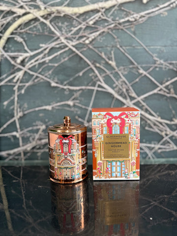 Glasshouse Christmas 2025 Gingerbread House 380g Candle-Local NZ Florist -The Wild Rose | Nationwide delivery, Free for orders over $100 | Flower Delivery Auckland