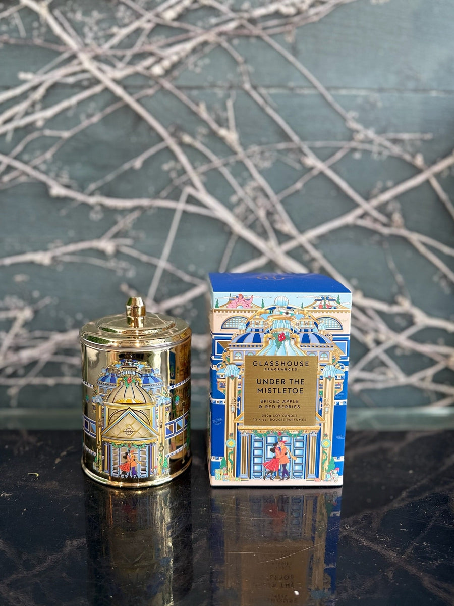 Glasshouse Christmas 2025 Under The Mistletoe 380g Candle-Local NZ Florist -The Wild Rose | Nationwide delivery, Free for orders over $100 | Flower Delivery Auckland