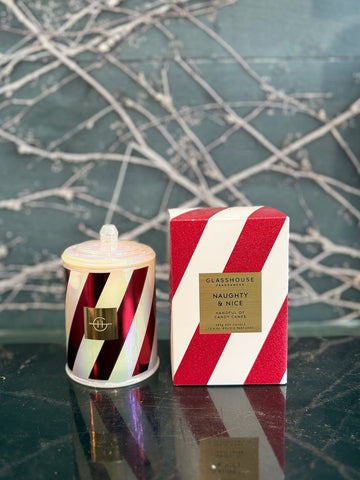 Glasshouse Christmas 2025 Naughty & Nice 380g Candle-Local NZ Florist -The Wild Rose | Nationwide delivery, Free for orders over $100 | Flower Delivery Auckland