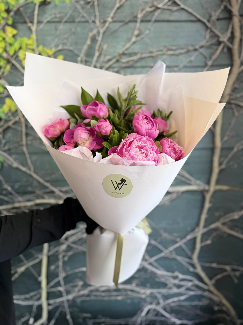 Peony Bouquet | Get peonies delivered to your door 7 days a week with The Wild Rose's Auckland & NZ Flower Delivery. Get free delivery on orders over $100. 