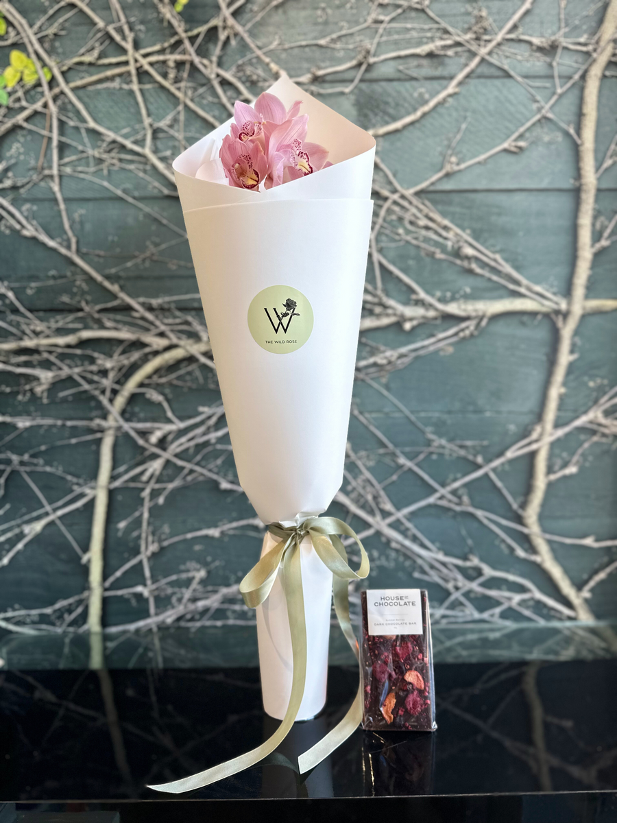 Orchid & Chocolate-Local NZ Florist -The Wild Rose | Nationwide delivery, Free for orders over $100 | Flower Delivery Auckland