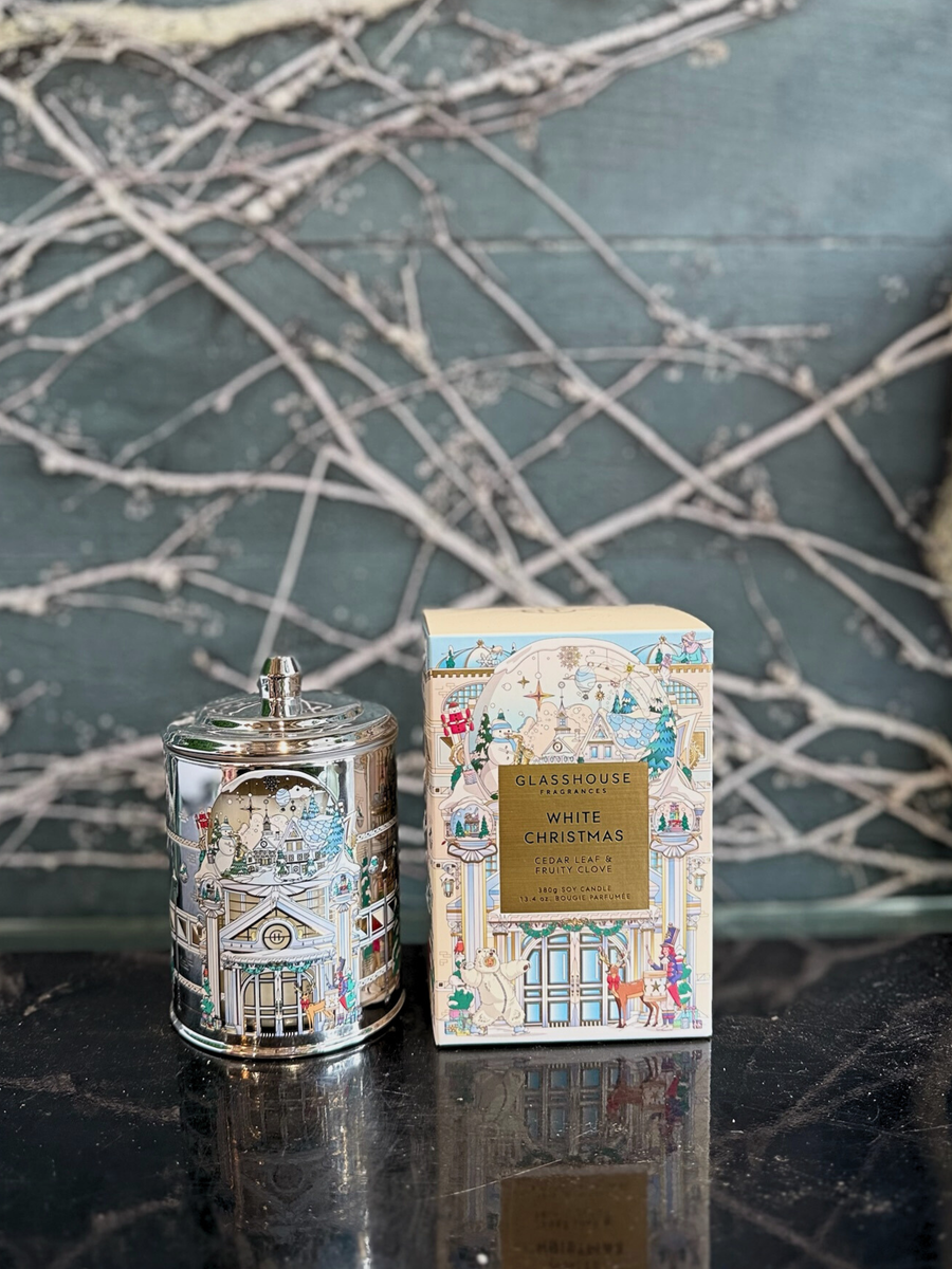 Glasshouse Christmas 2025 White Christmas 380g Candle-Local NZ Florist -The Wild Rose | Nationwide delivery, Free for orders over $100 | Flower Delivery Auckland