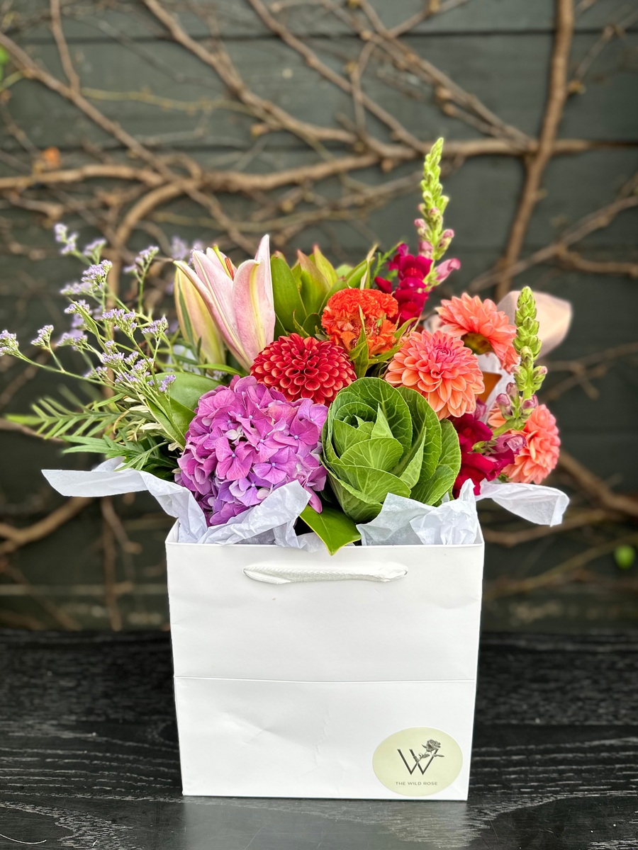Bright Flower Posie-Local NZ Florist -The Wild Rose | Nationwide delivery, Free for orders over $100 | Flower Delivery Auckland