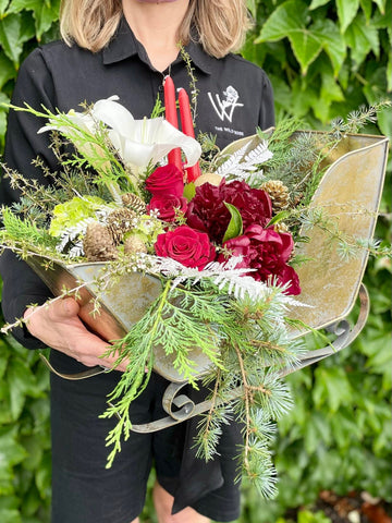 Fresh Flower Sleigh-Local NZ Florist -The Wild Rose | Nationwide delivery, Free for orders over $100 | Flower Delivery Auckland