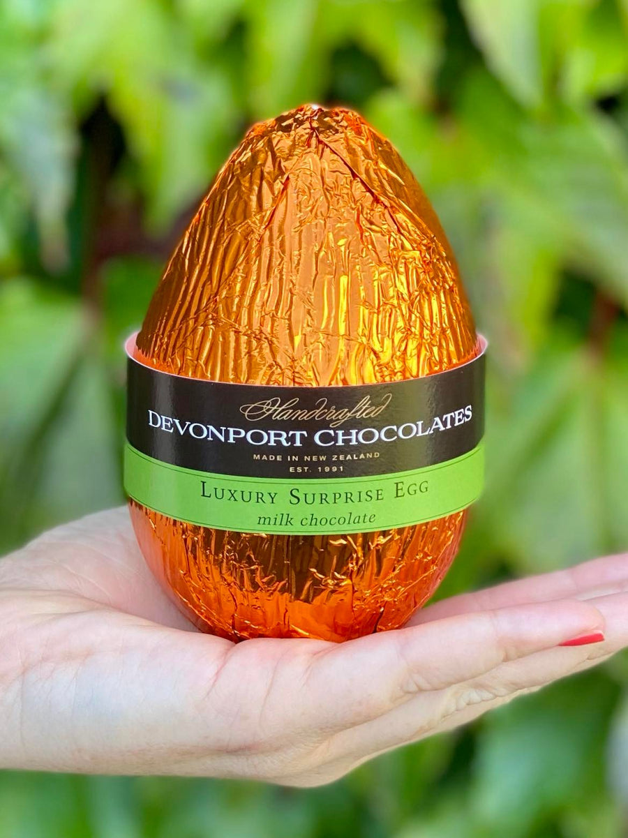Devonport Chocolates Dark choc Surprise Egg-Local NZ Florist -The Wild Rose | Nationwide delivery, Free for orders over $100 | Flower Delivery Auckland