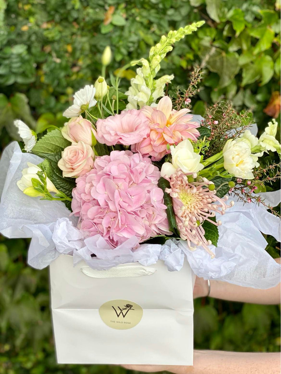 Pastel Flower Posie-Local NZ Florist -The Wild Rose | Nationwide delivery, Free for orders over $100 | Flower Delivery Auckland