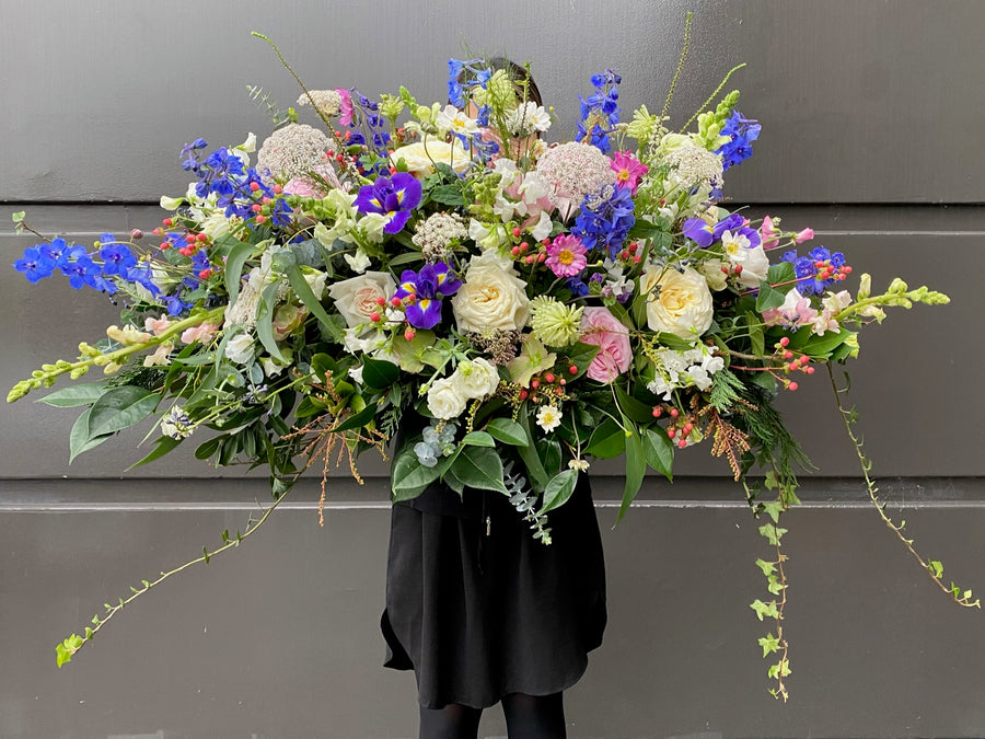 Mauve Casket Spray-Local NZ Florist -The Wild Rose | Nationwide delivery, Free for orders over $100 | Flower Delivery Auckland