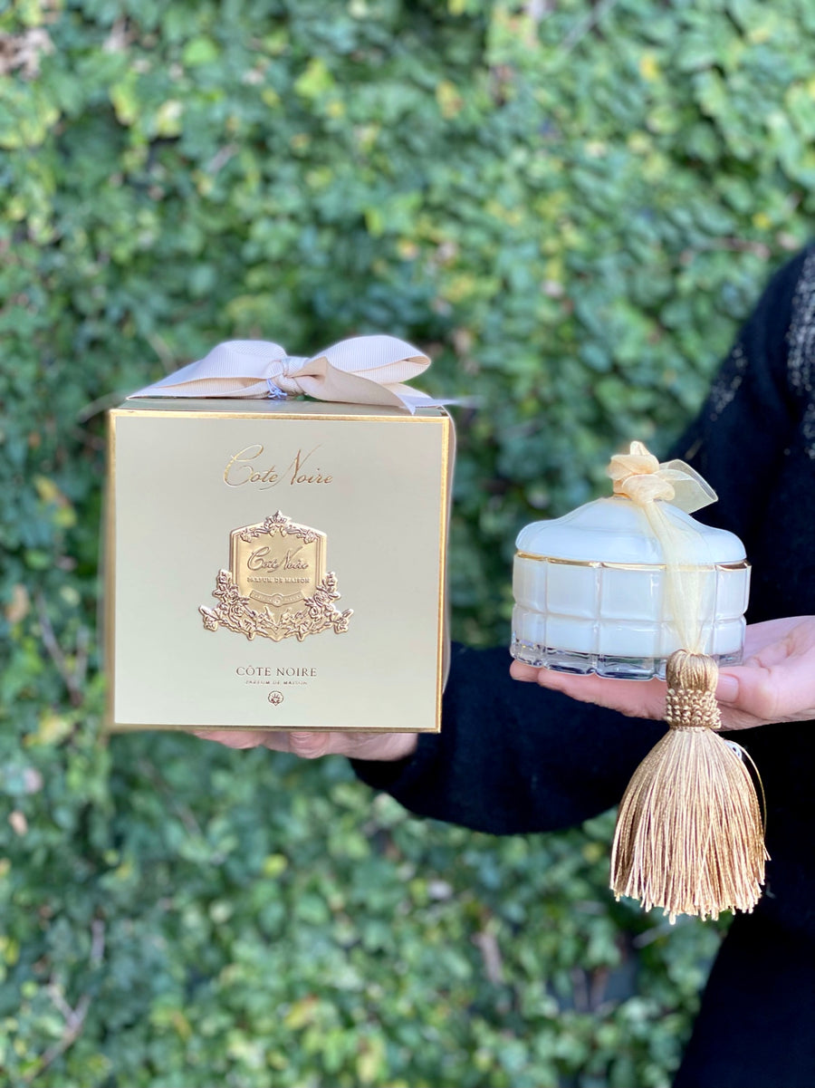 Côte Noire Small Art Deco Candle - Cream-Local NZ Florist -The Wild Rose | Nationwide delivery, Free for orders over $100 | Flower Delivery Auckland
