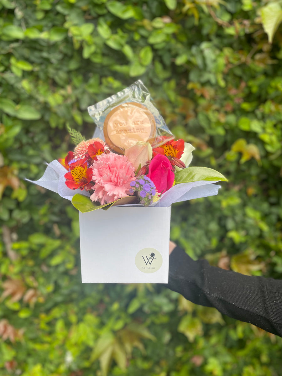 You are Amazing Mini Posies With Cookie-Local NZ Florist -The Wild Rose | Nationwide delivery, Free for orders over $100 | Flower Delivery Auckland