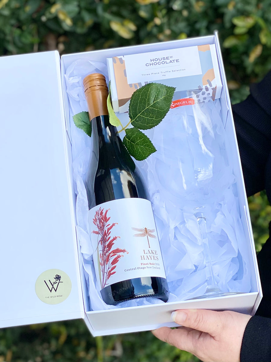 Pinot Noir Wine Hamper: Limited Edition-Local NZ Florist -The Wild Rose | Nationwide delivery, Free for orders over $100 | Flower Delivery Auckland