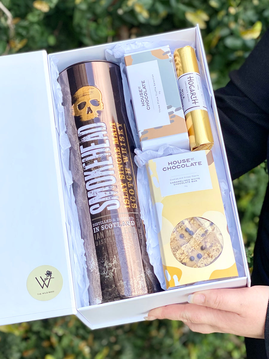Midnight Whisky Gift Box-Local NZ Florist -The Wild Rose | Nationwide delivery, Free for orders over $100 | Flower Delivery Auckland