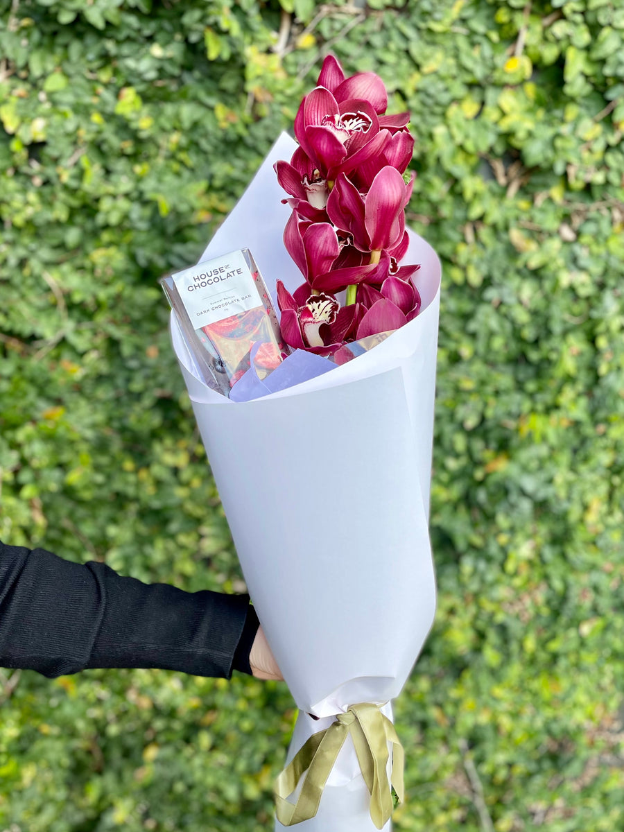 Orchid & Chocolate-Local NZ Florist -The Wild Rose | Nationwide delivery, Free for orders over $100 | Flower Delivery Auckland