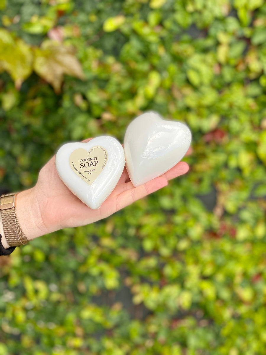 Coconut White Heart Soap-Local NZ Florist -The Wild Rose | Nationwide delivery, Free for orders over $100 | Flower Delivery Auckland
